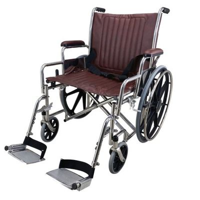 Ręczne hamulce MRI-bezpieczne wózek inwalidzki, wielkość 100 cm × 65 cm × 90 cm, skonstruowany dla bezpiecznego przejazdu pacjenta