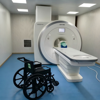Wysokość oparcia 45 cm Składany, niemagnetyczny wózek inwalidzki Nadaje się do pomieszczenia z rezonansem magnetycznym 3,0 T. Zwiększa wydajność i bezpieczeństwo transportu